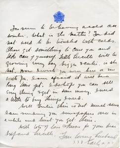 Undated letter - last page circa 195-1916