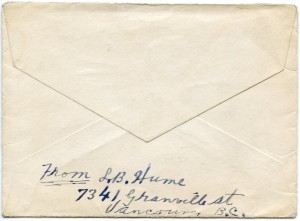 Envelope with the letters