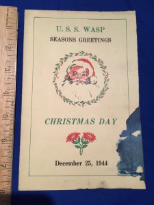 Wasp Xmas 1944 menu 