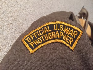 WWII U.S. Army uniform "OFFICIAL WAR PHOTOGRAPHER" worn in the Pacific. This man went to Pearl Harbor after the Dec 1941 attack. Identification known.