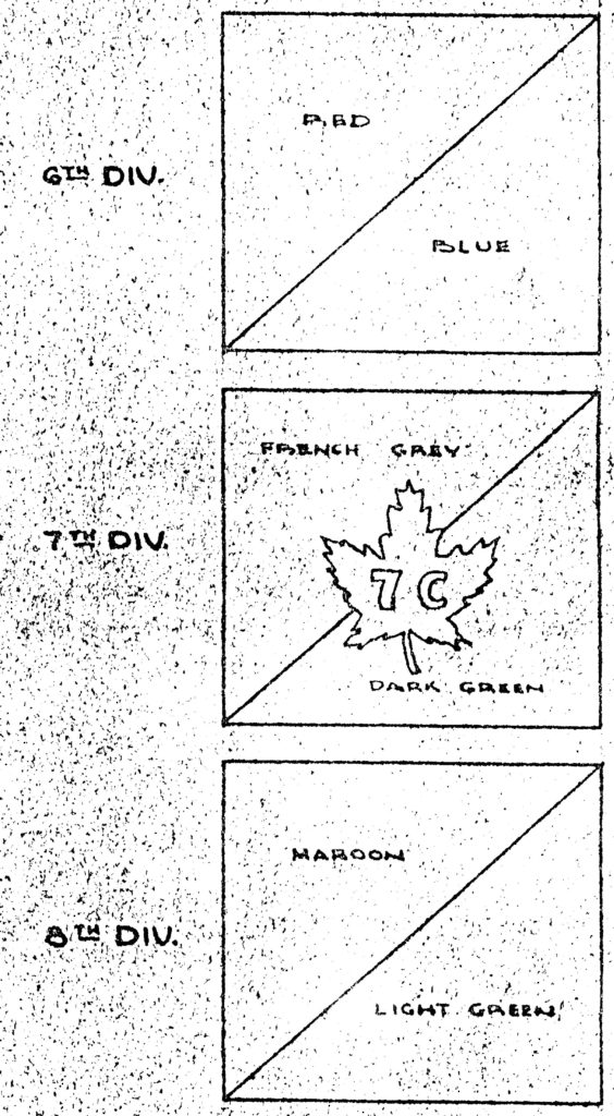 Canadian 6,7 & 8 Divisions formation signs. 