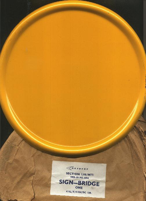 Vehicle Bridge Sign - New Old Stock British post-WWII. A black number would be painted on or possibly applied by decal.
