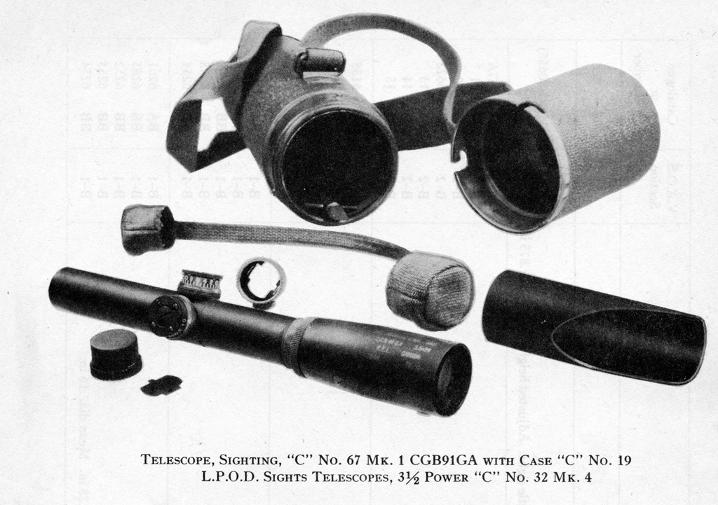 C No 32 MK 4 later called the C No 67 MK 1 rifle scope, made by REL Canada.