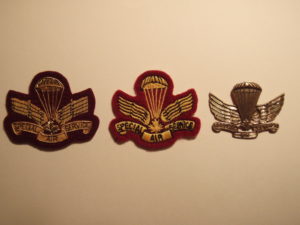 Canadian SAS Association Commemorative three types of cap badges - fronts.