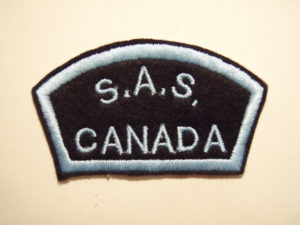 Canadian SAS Association Commemorative shoulder title with border.