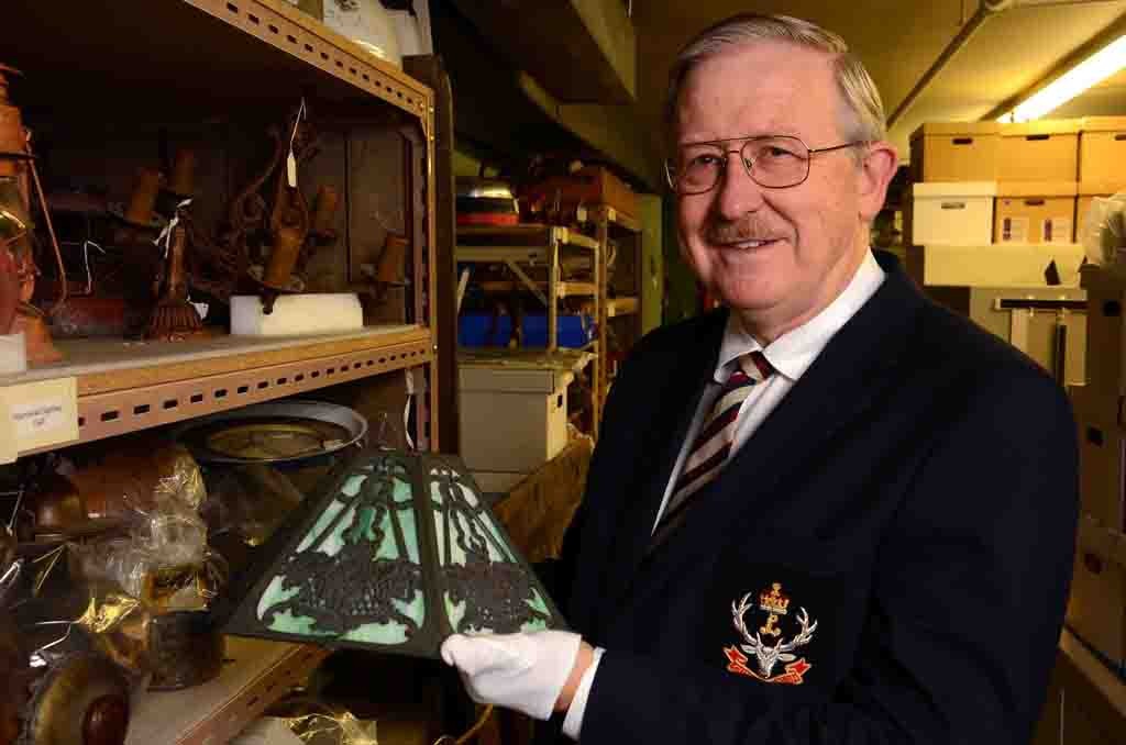 Colin Stevens (Manager New West Museum and Archives)down stairs in achives