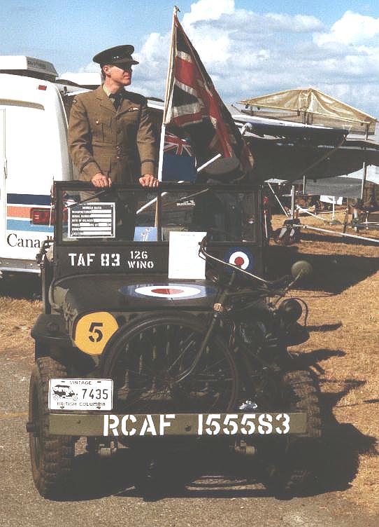 1944 Willys MB jeep painted as Taxctical Air Force jeep.