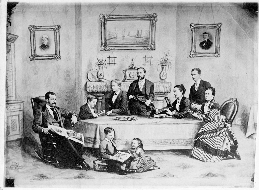 Duncan MacGregor's Family in 1876 after he died. Composite photo.