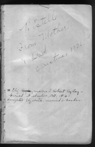 1936 inscription page of Estelle's bible with McKAY genealogy