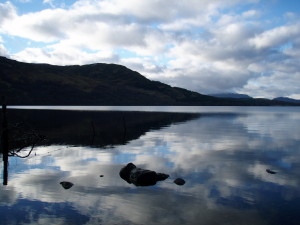 View up the loch from Kinloch Rannoch, Loch Rannoch, Perthshire, Scotland