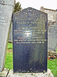 Donald McGregor 1927 & wife Elizabeth Stewart 1928. In Fortingall Churchyard, Scotland. Photo by CMS