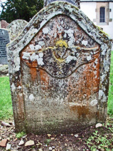 Donald McGrigor son to Malcum & Cathrine Menzies 1783. Tombstone in Fortingall Churchyard. Photo by CMS.