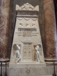 Memorial to Bonnie Prince Charlie at St Peters Rome