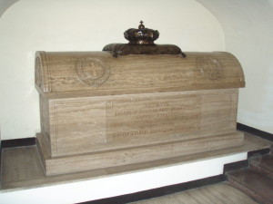 Casket for Bonnie Prince Charlie and King James, St Peter's crypt, Rome