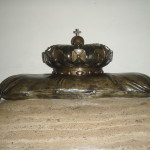 Crown on casket of Bonnie Prince Charlie & King James