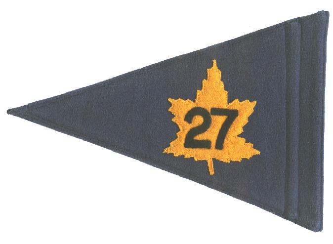 Brigadier's pennant for the 27th Canadian Infantry Brigade which went to Germany as part of NATO. 