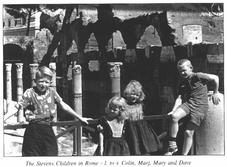 Stevens children in Rome near the Foro Romano 1961-1962