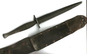 1 Canadian Parachute Battalion "Killing Knife" Note that the tip of the blade had broken off and it had been resharpened crudely. Formerly in Colin M Stevens' Collection.