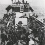 Canadian troops on the way to Normandy with BSA Airborne Bicycles for D-Day (Library and Archives Canada PA132930)