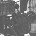 BSA Airborne Bicycle in a display of British Airborne Equipment done by the Royal Ordnance Corps in 1943 in England. (detail)