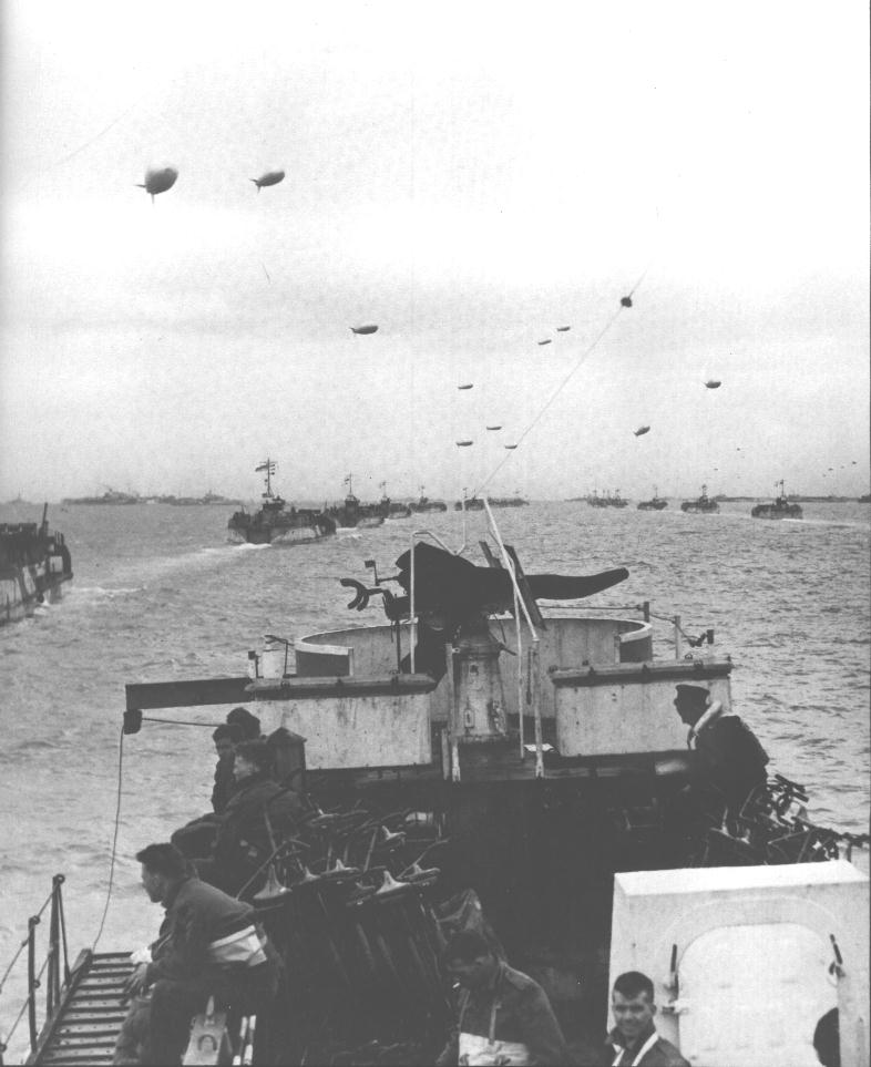 Canadian troops with BSA Airborne Bicycles on board their Landing Ship, enroute to Normandy, June 5-6 1944.