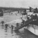 BSA Canadians Landing Craft Infantry, Large LCIL soldiers. These are troops of the Noprth Nova Scotia Highlanders and Highland Light Infantry. D-Day, June 6, 1944 in Normandy.