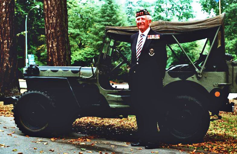Brigadier H P Bell-Irving with Colin MacGregor Stevens' 1944 Willys MB
