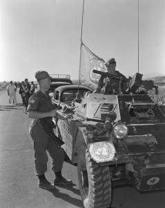 Canadian Army Ferret MK. I CAR 54-82601 with UNFICYP in Cyprus in 1964