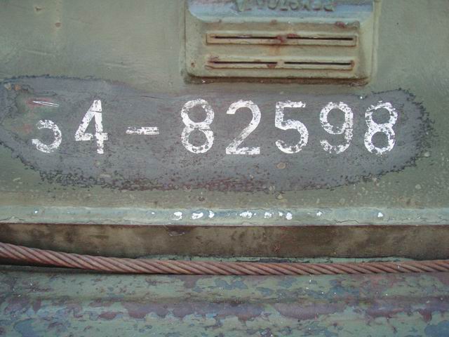 Ferret 54-82598 original Canadian Army Registration Number (CAR) on the side.