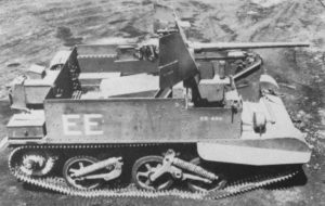 Universal Carrier, 2-Pounder Equipped. Test model in Canada is shown. Right side.