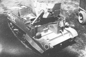 Universal Carrier, 2-Pounder Equipped. Test model in Canada is shown. Right 3/4 view is shown.