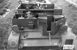 Universal Carrier Mark I shown in 1941 in Ontario, Canada.