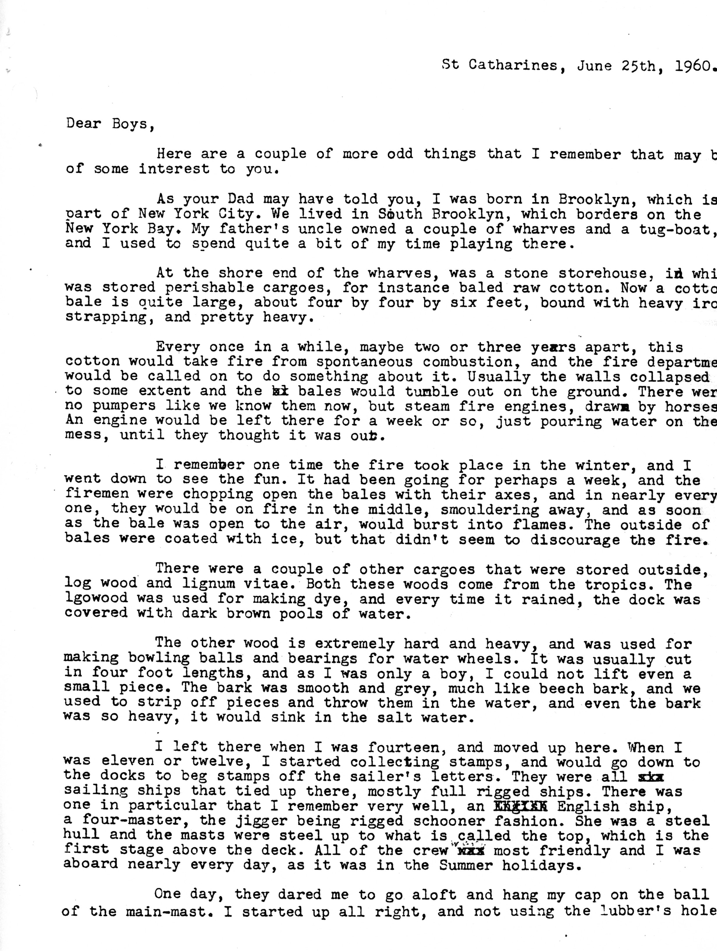 1960-06-25 p1 of 2 Letters from Wm Arnott STEVENS