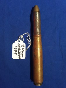 20mm British OERLIKON shell 1943 - side view