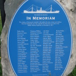 In Memoriam plaque with the cannon from the Mont Blanc Cannon from the Halifax Explosion 1917-12-06