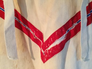 WWII US white ski jacket V ribbons 10 Mtn Div