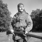 1944-10-06 Sgt. H. A. Marshall, a sniper with the Calgary Highlanders at Kapellen Belgium (L&AC MIAN 3206370)