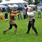 Husband and wife sorting out their differences at the Highland Games Victoria 2012 May