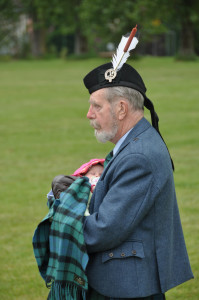 Holding the next generation of his clan at the Highland Games Victoria 2012 May