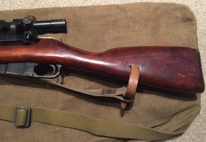 Mosin 91/30 TULA sniper showing left side of butt.