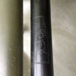British Army BSA airborne bicycle, 2nd model, made circa 1943 serial number R37618 - "Lastwel APEX Inflator" Bicycle pump in storage location. Several manufacturers' brands have been observed.