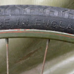 British Army BSA airborne bicycle, 2nd model, made circa 1943 serial number R37618 - A WAR GRADE tire marking "MADE IN ENGLAND"