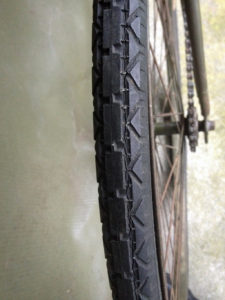 British Army BSA airborne bicycle, 2nd model, made circa 1943 serial number R37618 - WAR GRADE tire tread.