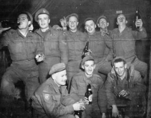 Canadian Sniping & Int Section of 2PPCLI in Korea drinking beerJan 1951 nr Miryong Korea - Harley Welsh MemoryProject