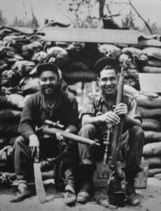 Two PPCLI snipers in Korea. (PPCLI Museum)