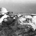 Canadian sniper aiming during training.