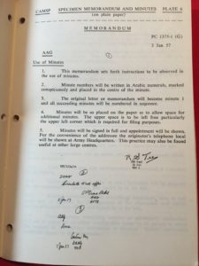 Military Writing Canadian Army 1958