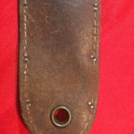 USMC Stiletto back of the scabbard showing the large grommet. . - Colin M Stevens' Collection