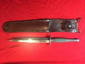 USMC Stiletto removed from its scabbard - front view - Colin M Stevens' Collection