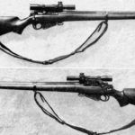 MK. I* (T) sniper rifle with Monte Carlo butt which has a rubber butt pad. No. 4 (T) British sniper rifle. WBSTTR - Shore 1948 fp 150 bottom